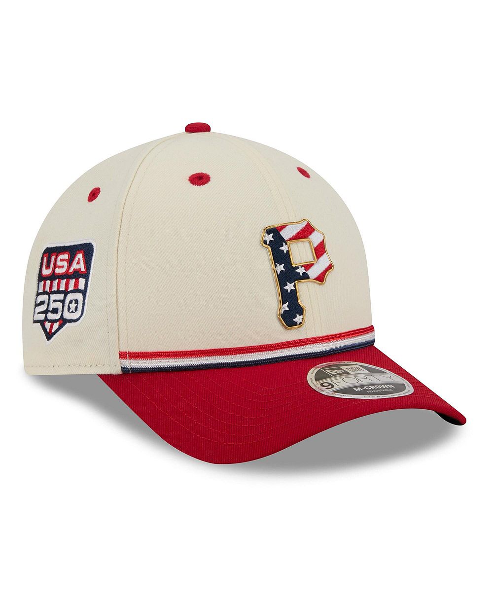 Детская кепка New Era Cream/Red Pittsburgh Pirates USA 250 9FORTY M-Crown Adjustable