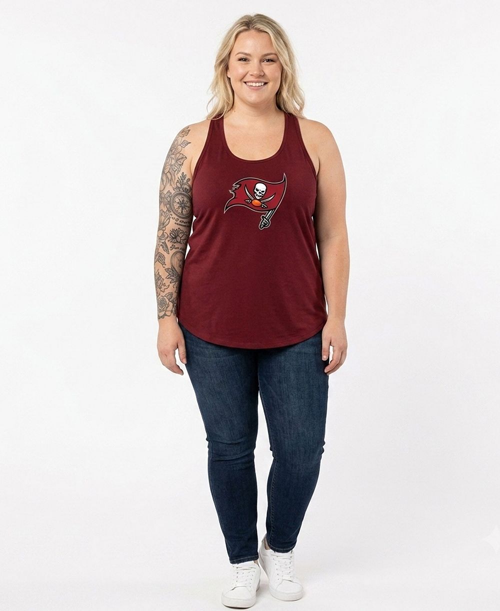 Profile Women's Red Tampa Bay Buccaneers Plus Size Basic Tank Top