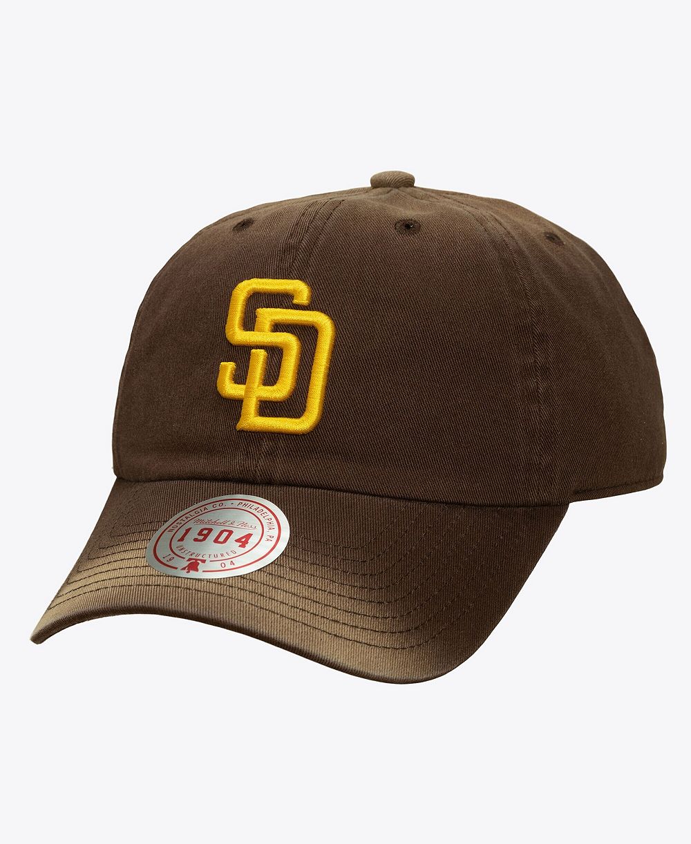 Мужская и женская кепка Mitchell & Ness Brown San Diego Padres 1904 Soft Wash Adjustable