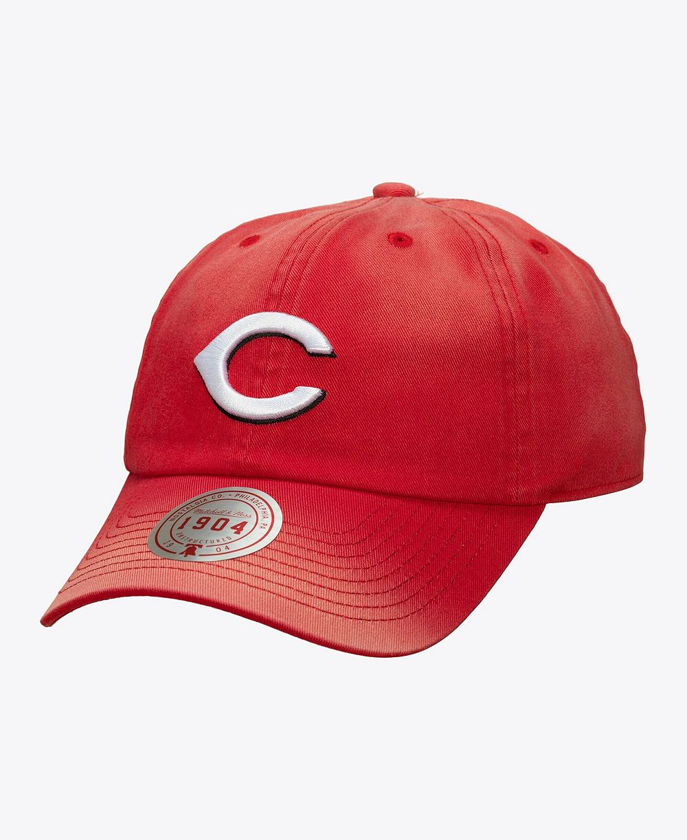 Mitchell & Ness Мужская и Женская красная кепка Cincinnati Reds
