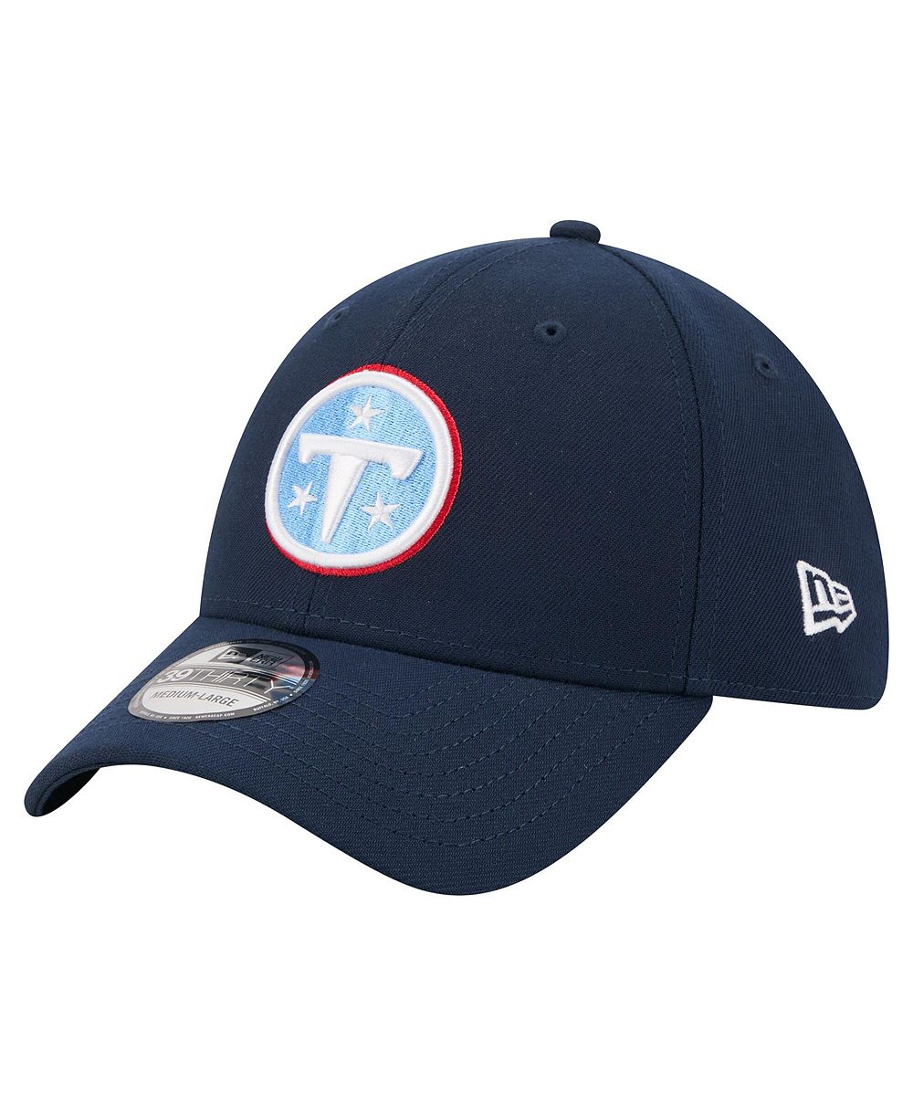 Мужская кепка New Era Navy Tennessee Titans Core Team 39THIRTY Flex