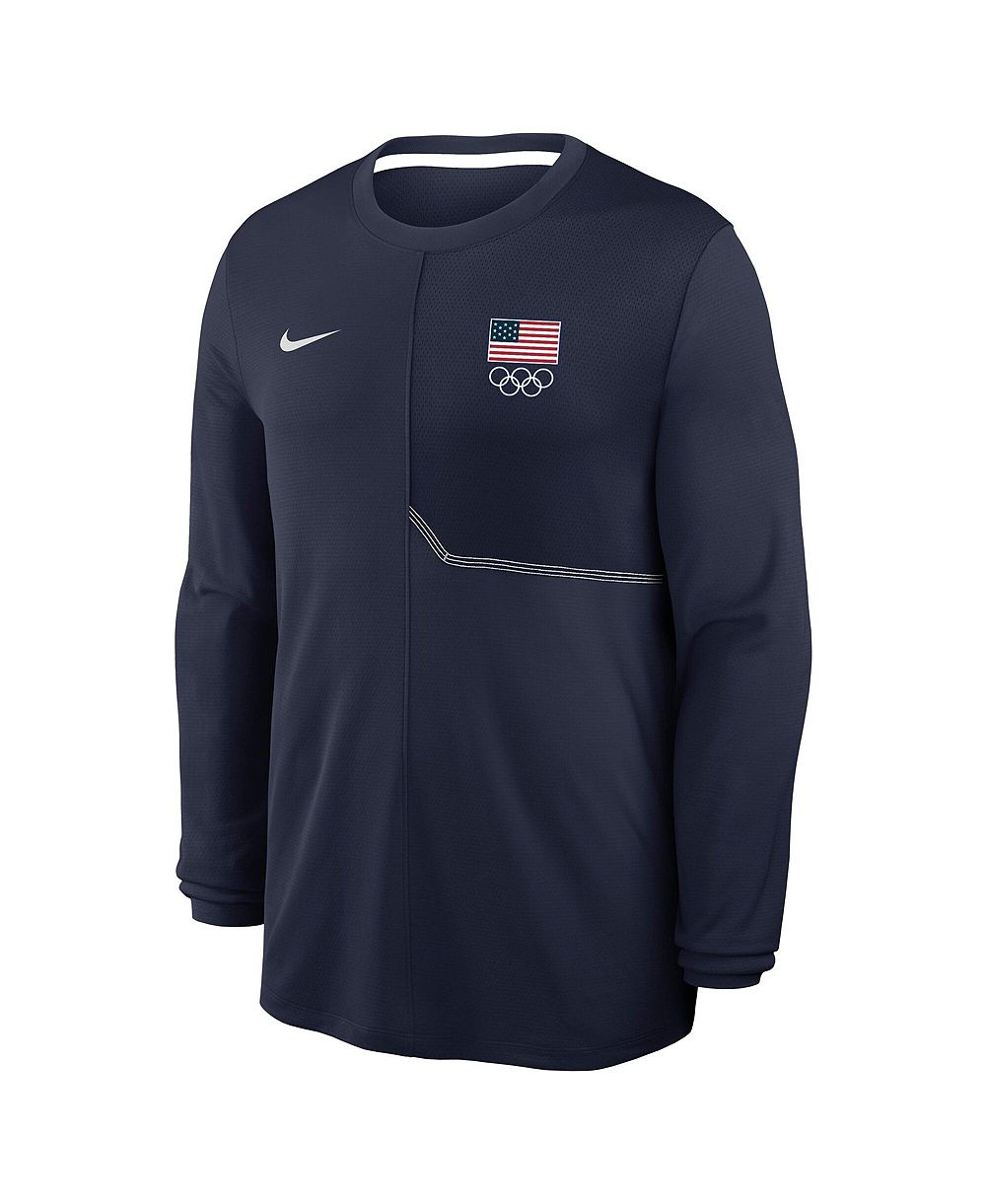 Nike Мужская рубашка Team USA Coaches UV Dri-FIT с длинным рукавом