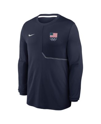Nike Мужская рубашка Team USA Coaches UV Dri-FIT с длинным рукавом