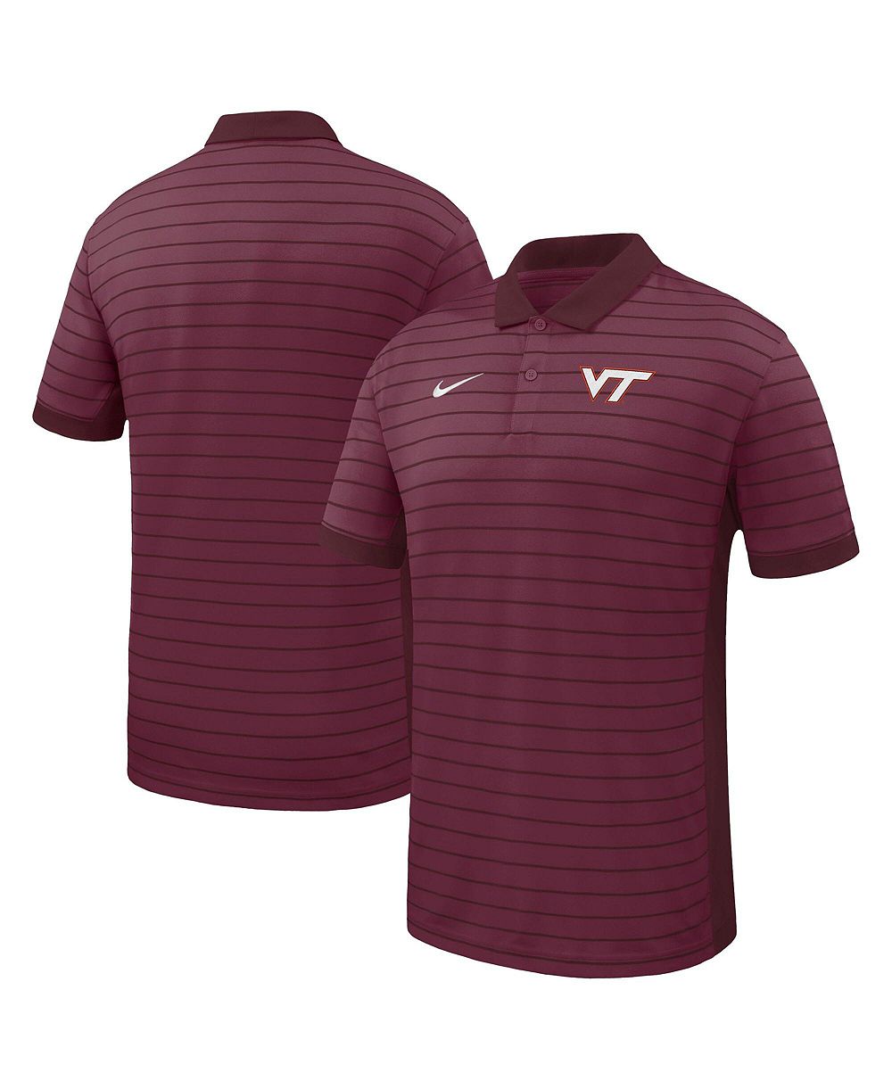 Мужская рубашка Nike Men's Garnet Virginia Tech Hokies Victory Stripe Dri-FIT Polo Shirt
