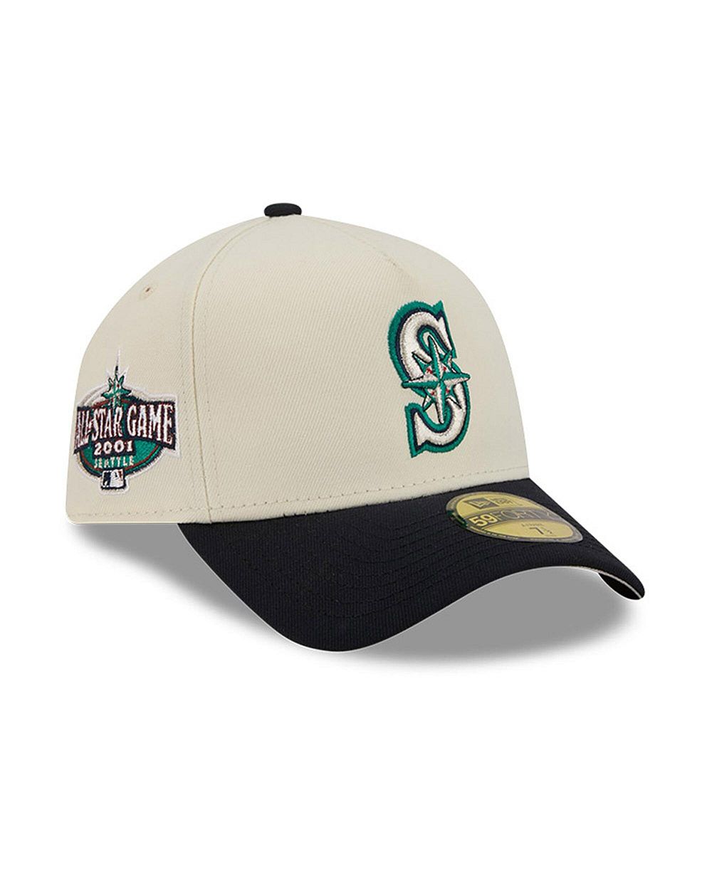 Мужская кепка New Era Seattle Mariners Chrome A-Frame 59FORTY Fitted, кремовый цвет