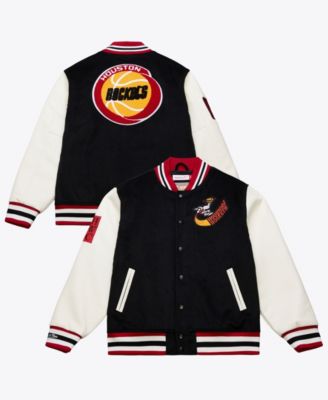 Мужская куртка Mitchell & Ness Houston Rockets Hardwood Classics Off Day Black/White Full-Snap Varsity