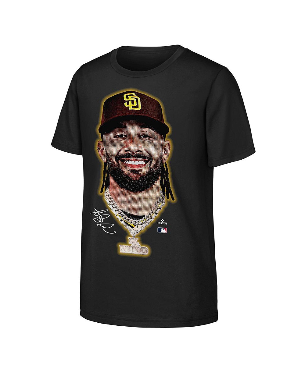 Футболка Outerstuff Fernando Tatis Jr. Black San Diego Padres Headliner для мальчиков и девочек