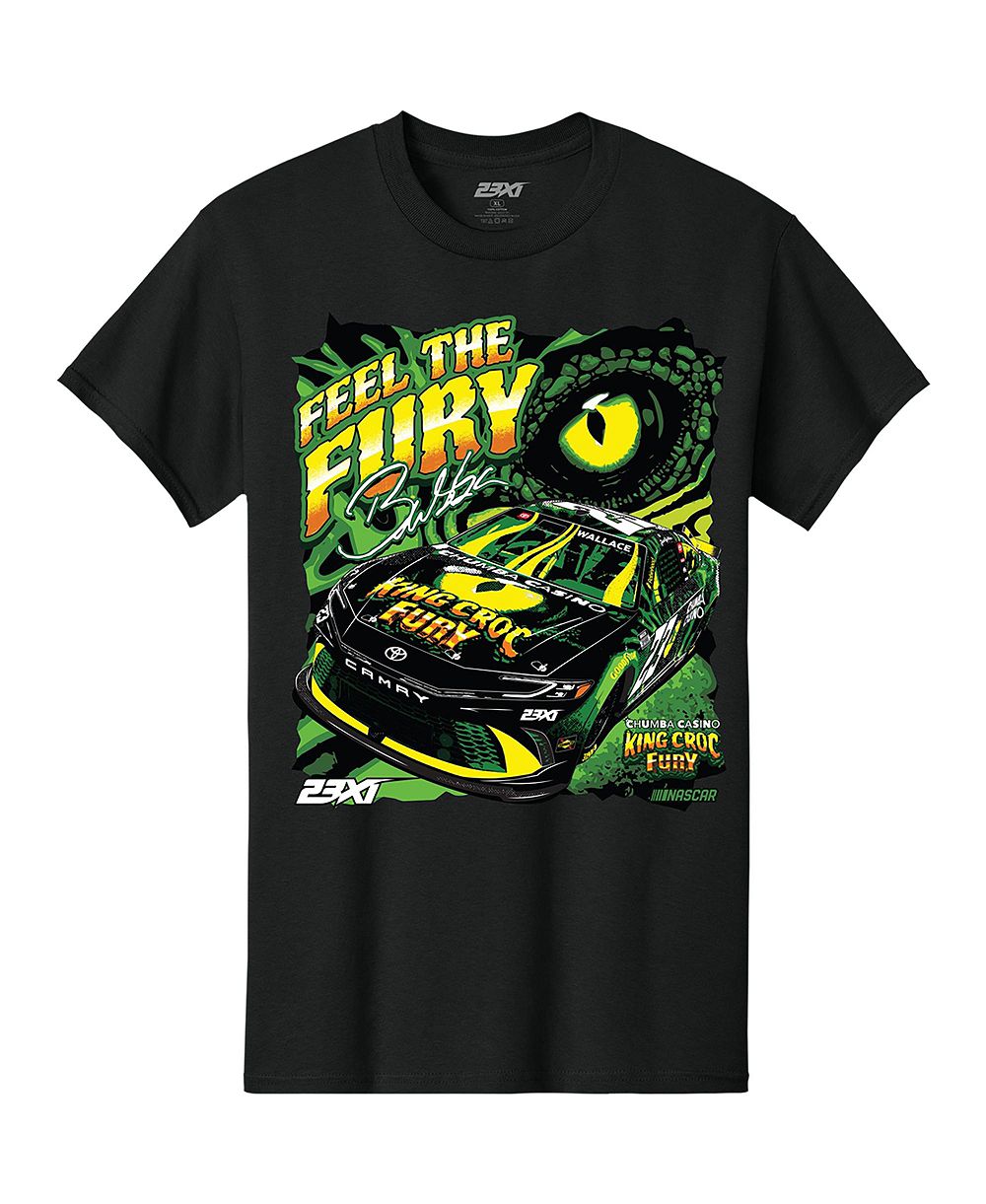 Мужская футболка 23xi Racing Bubba Wallace Chumba Casino King Croc Fury Car черная