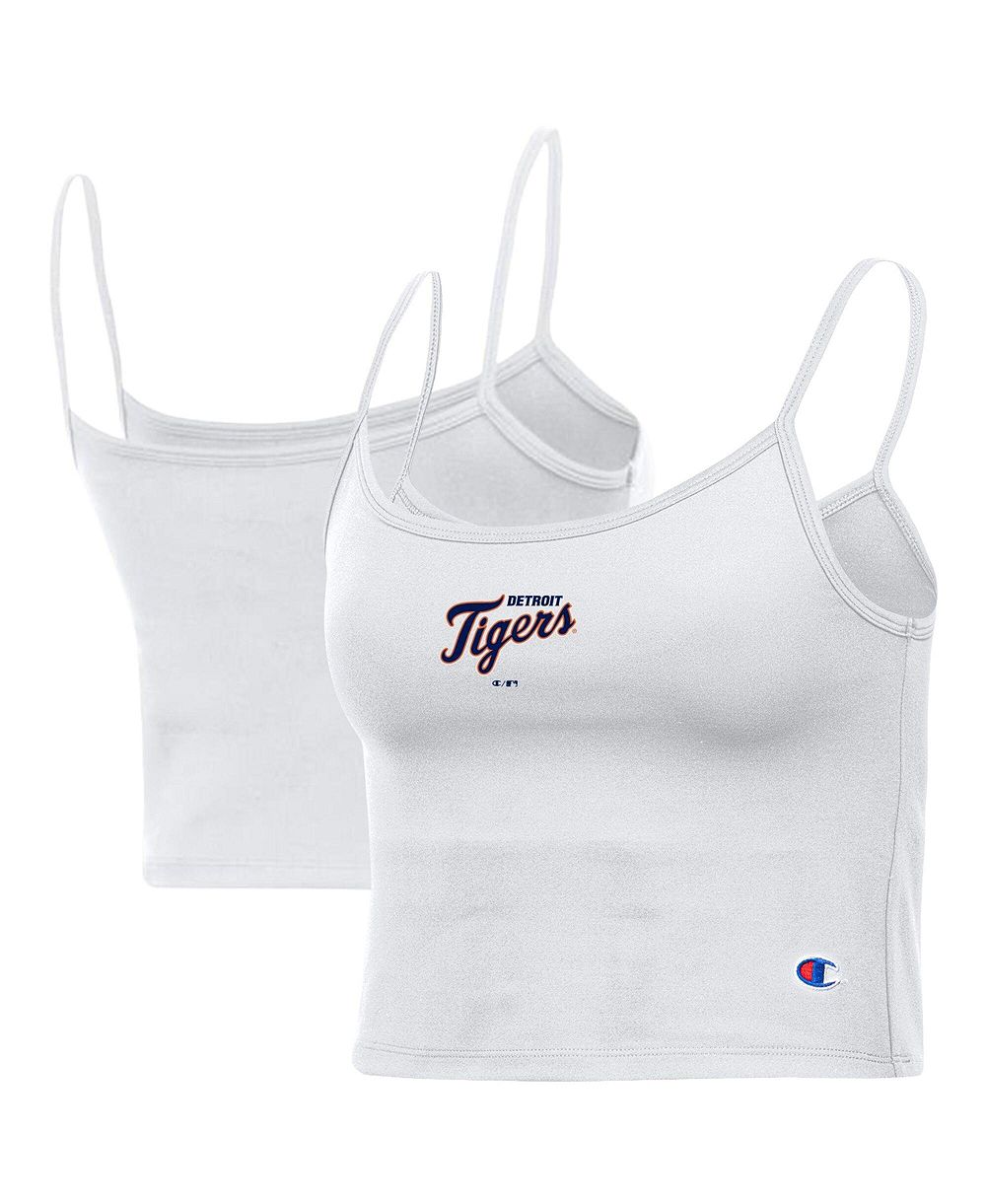 Женская майка Champion White Detroit Tigers America Scoop Tank Top