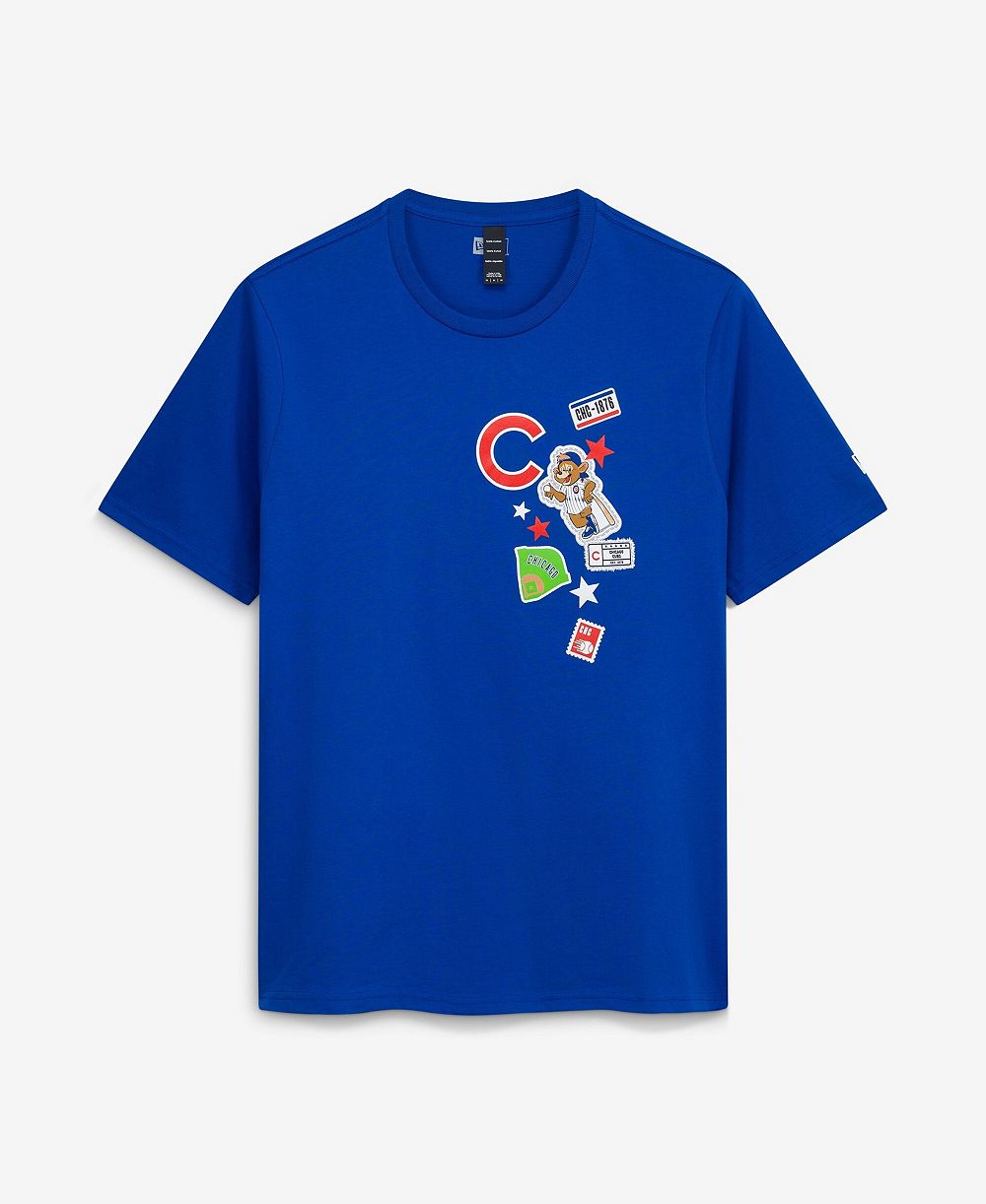 Мужская синяя футболка New Era Chicago Cubs City Patch