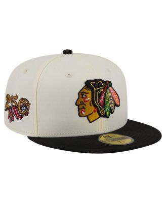 Мужская кепка New Era Cream Chicago Blackhawks 250th Anniversary of the United States Two-Tone 59FIFTY Fitted Hat