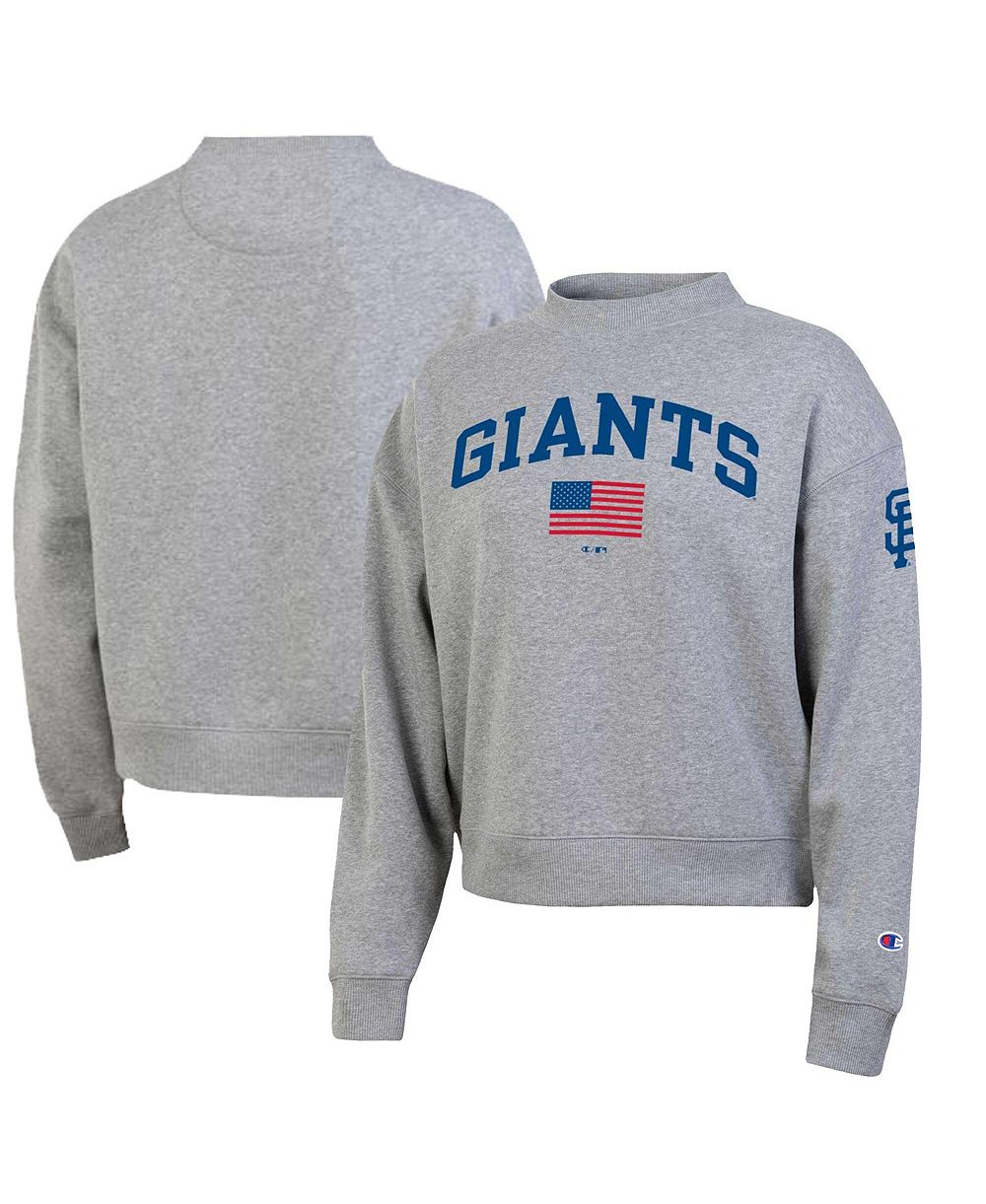 Женская толстовка Champion Heather Gray San Francisco Giants Americana Triumph Fleece Tri-Blend