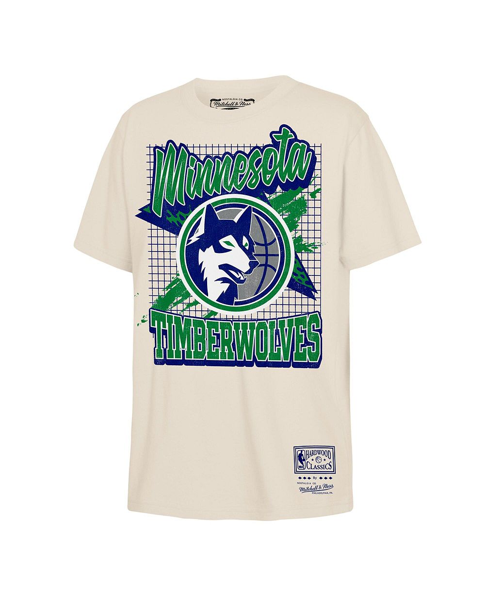 Mitchell & Ness Мужская футболка Minnesota Timberwolves Hardwood Classics Retro Vibe для мальчиков и девочек