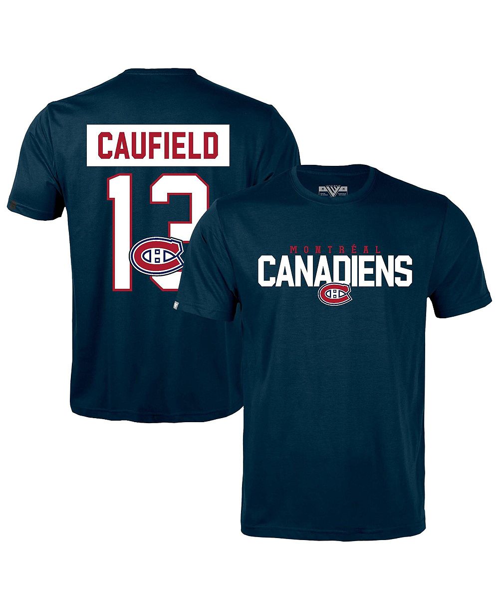 Мужская футболка LevelWear Cole Caufield Navy Montreal Canadiens Richmond Name & Number