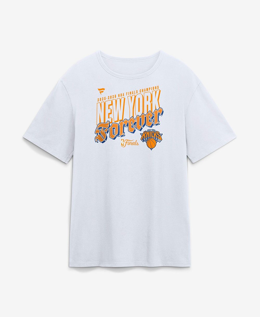 Мужская футболка Fanatics New York Knicks 2026 NBA Finals Champions Big & Tall Hometown белая