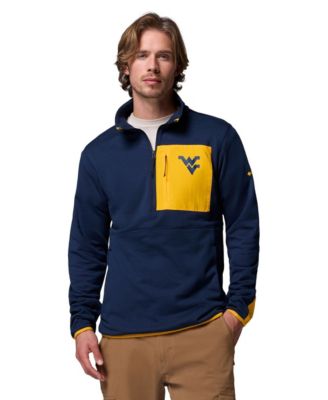 Columbia Мужская флисовая кофта Columbia Men's Navy West Virginia Mountaineers Hike Omni-Wick Half-Zip Pullover Sweatshirt