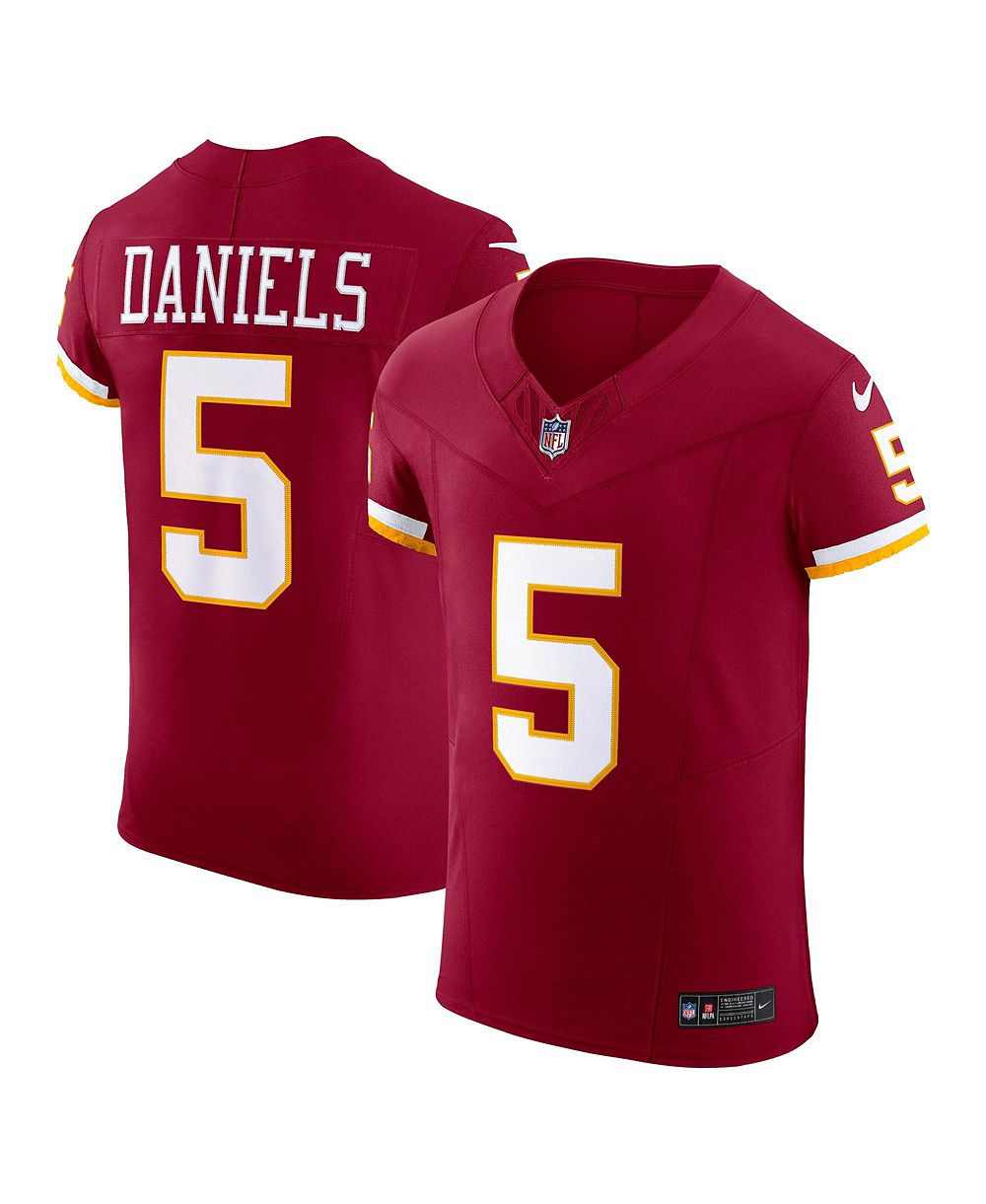 Мужская джерси Nike Jayden Daniels Burgundy Washington Commanders Vapor F.U.S.E. Elite