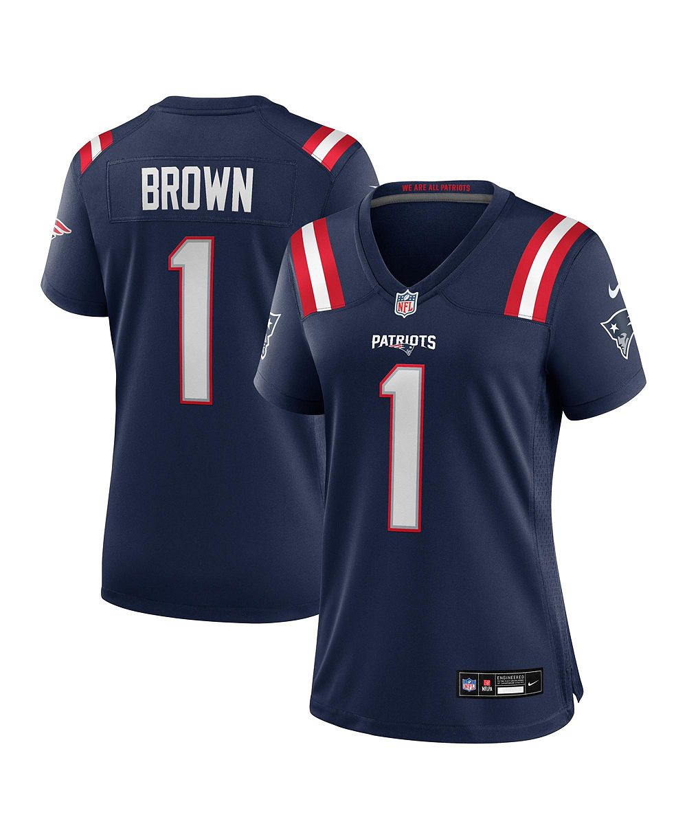 Женская джерси Nike A.J. Brown Navy New England Patriots Game
