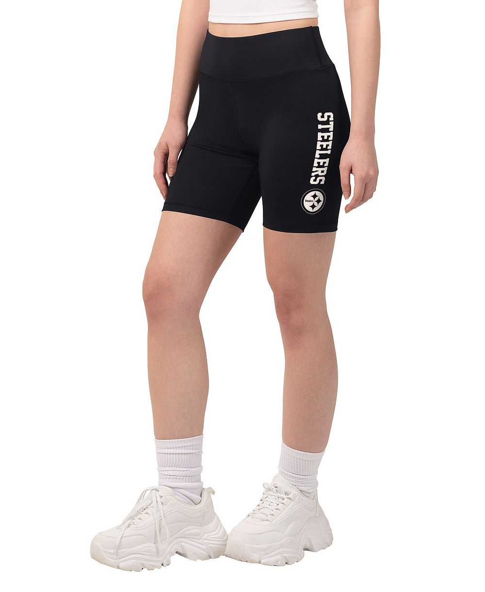 Женские шорты Starter Black Pittsburgh Steelers Biker