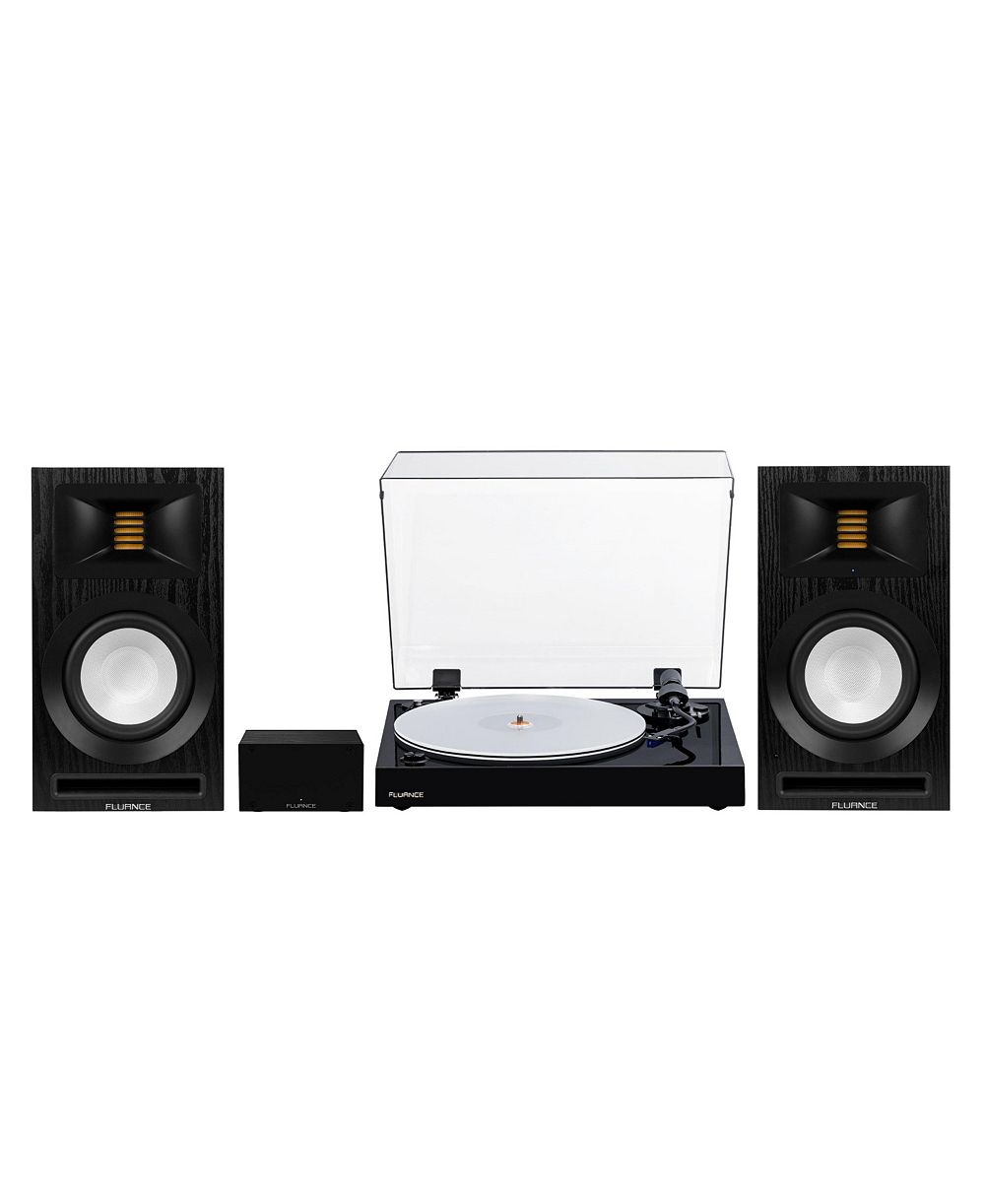 Fluance проигрыватель винила RT85 Reference-Grade с колонками Ri71 Powered Bookshelf и предусилителем