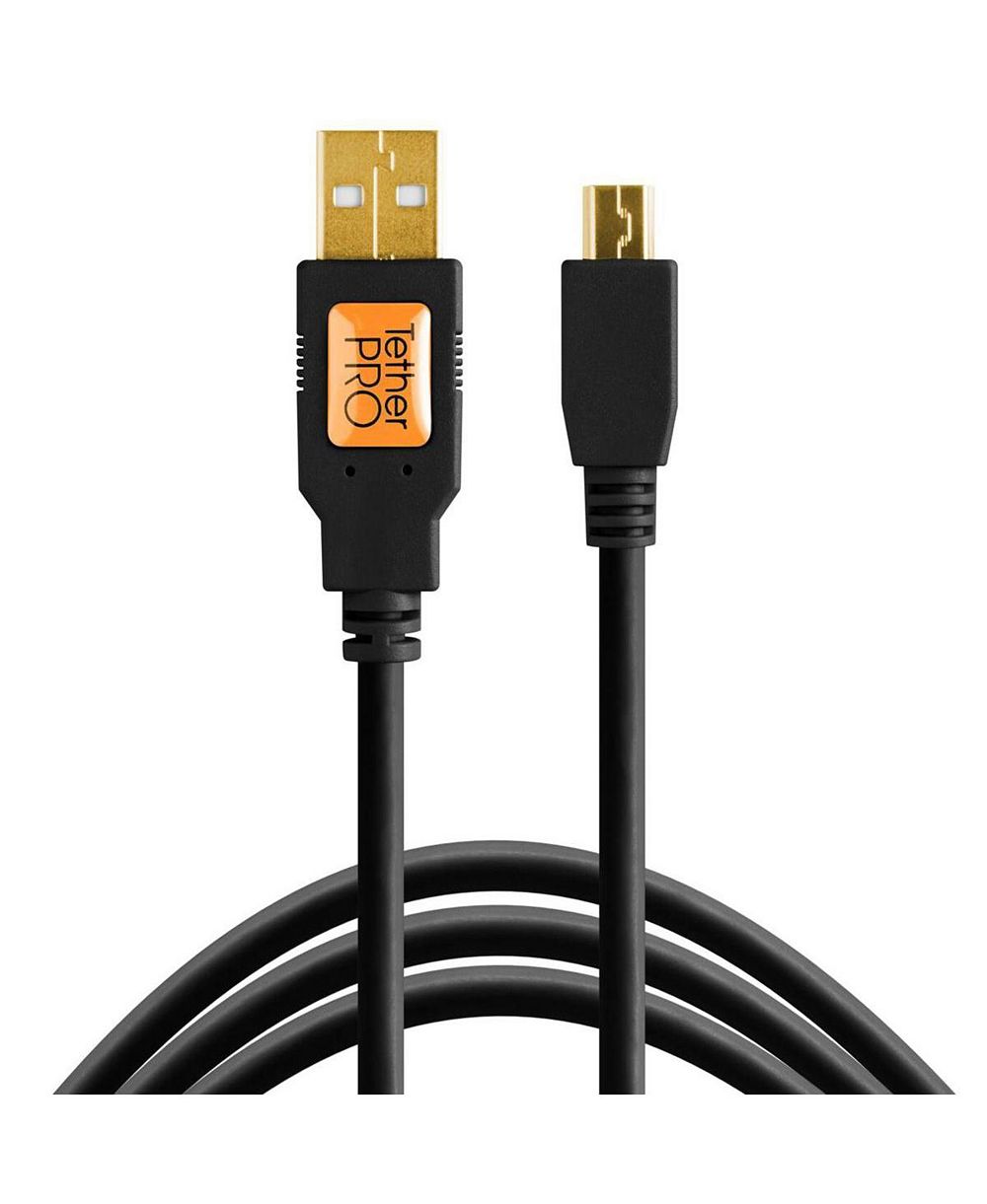 Tether Tools Pro Gold-Plated 15-Foot USB 2.0 A Male to Mini-B 5 Pin Cable