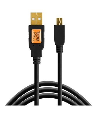 Tether Tools Pro Gold-Plated USB 2.0 A Male to Mini-B 5 Pin Кабель 15-Foot