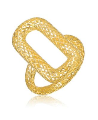 Кольцо Rachel Glauber Radiant с ажурным плетением и позолотой 14K