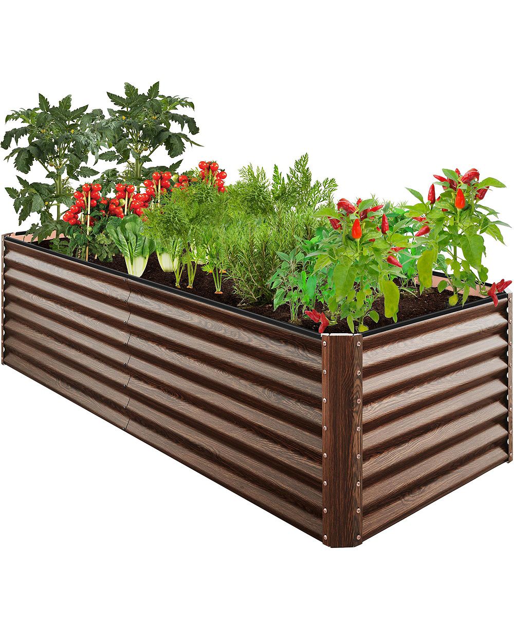 Металлическая приподнятая грядка Best Choice Products 8x4x2feet для овощей и цветов