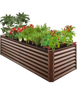 Металлическая приподнятая грядка Best Choice Products 8x4x2feet для овощей и цветов
