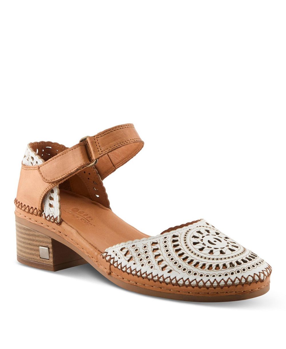 Spring Step Women's Eveline Mary Jane Shoe with Laser-Cut Detail