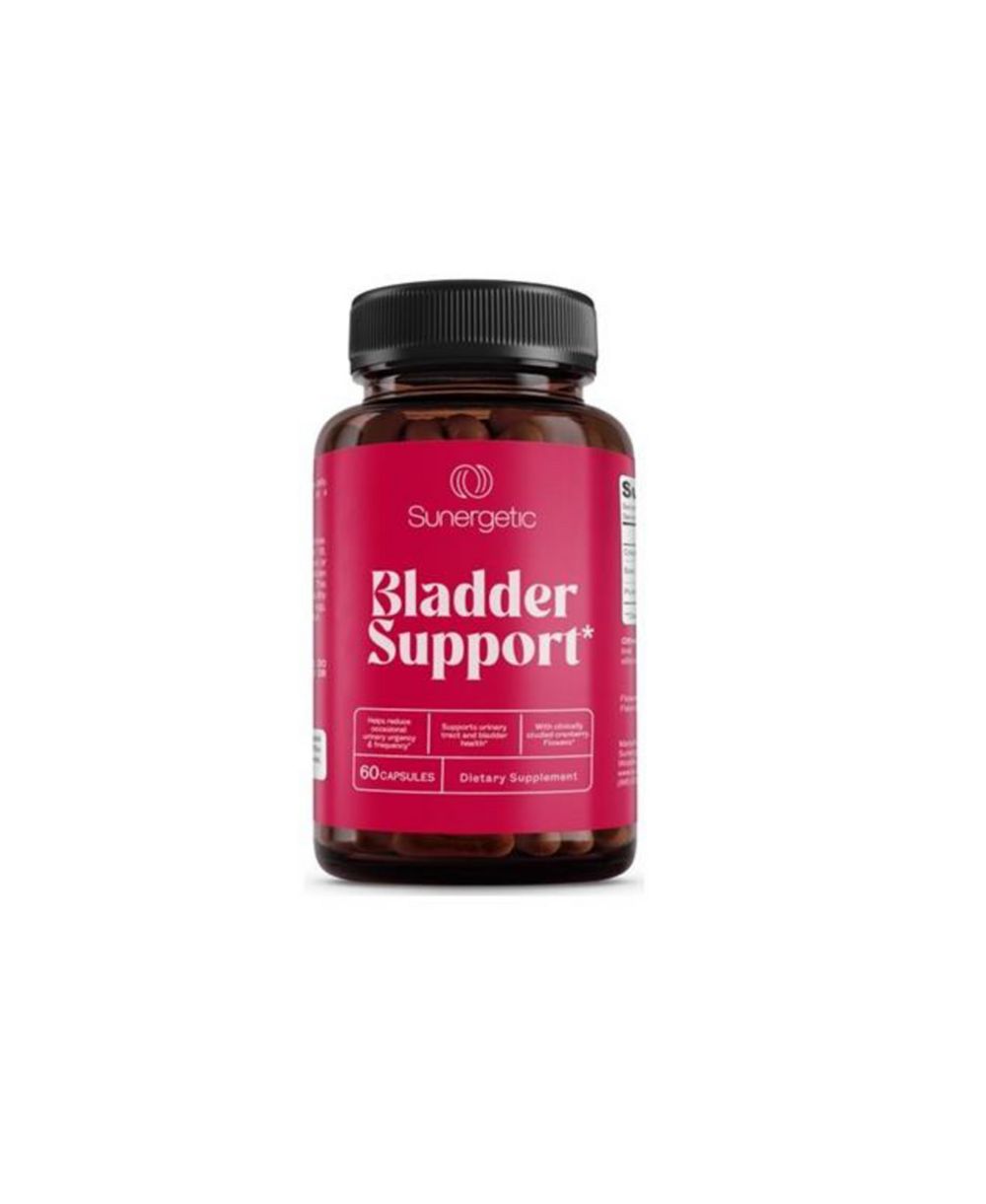 Sunergetic Bladder Support Supplement, Urinary Urgency and Frequency Control with Cranberry, Pumpkin Seed and Saw Palmetto, 60 Capsules