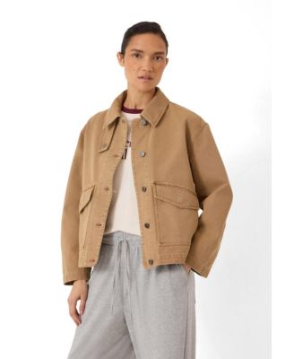 Hush Women's Elara Washed Funnel-Neck Utility Jacket