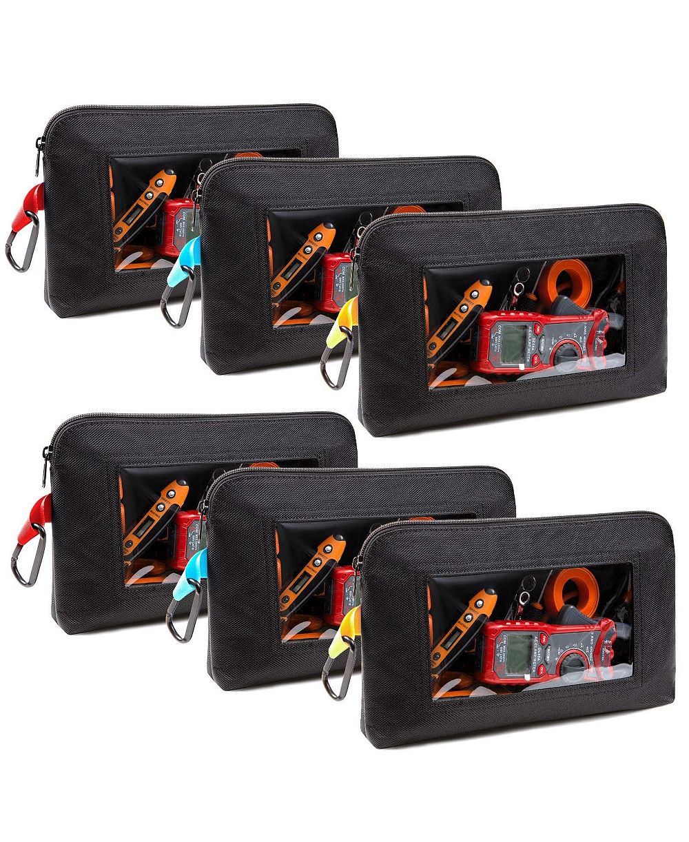 XDOVET Tool Pouch Heavy Duty Canvas Organizer Zipper Bag Electrician Gift 6 Pack