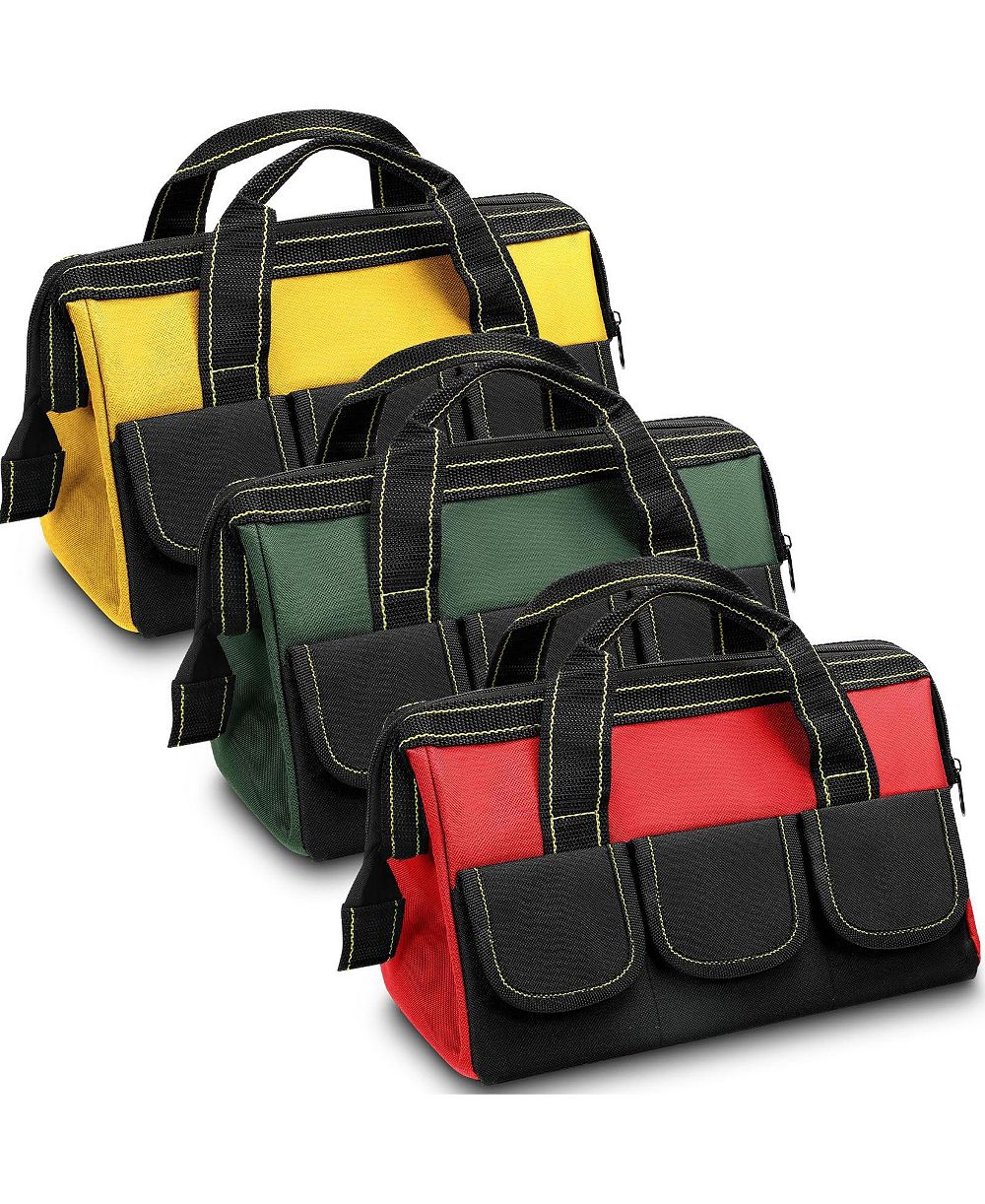 XDOVET Tool Bag Waterproof Hard Bottom Heavy Duty Tote Electrician Carpenter Mechanic
