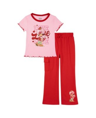 Strawberry Shortcake Toddler Girls 2T - 4T 2-Piece Short Sleeve T-Shirt and Flare Pants Set