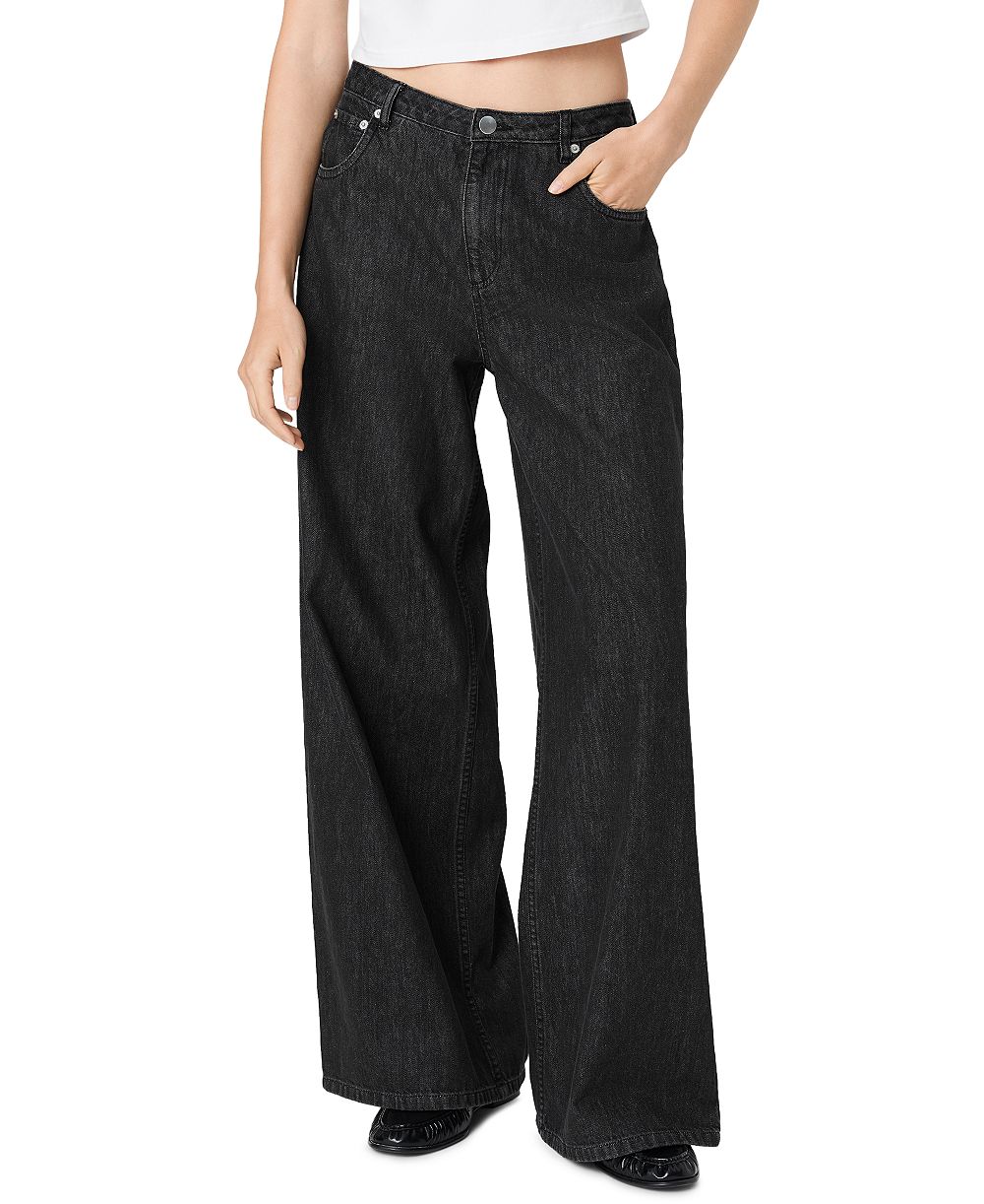 French Connection Women's Elton High-Waisted Wide-Leg Denim Jeans