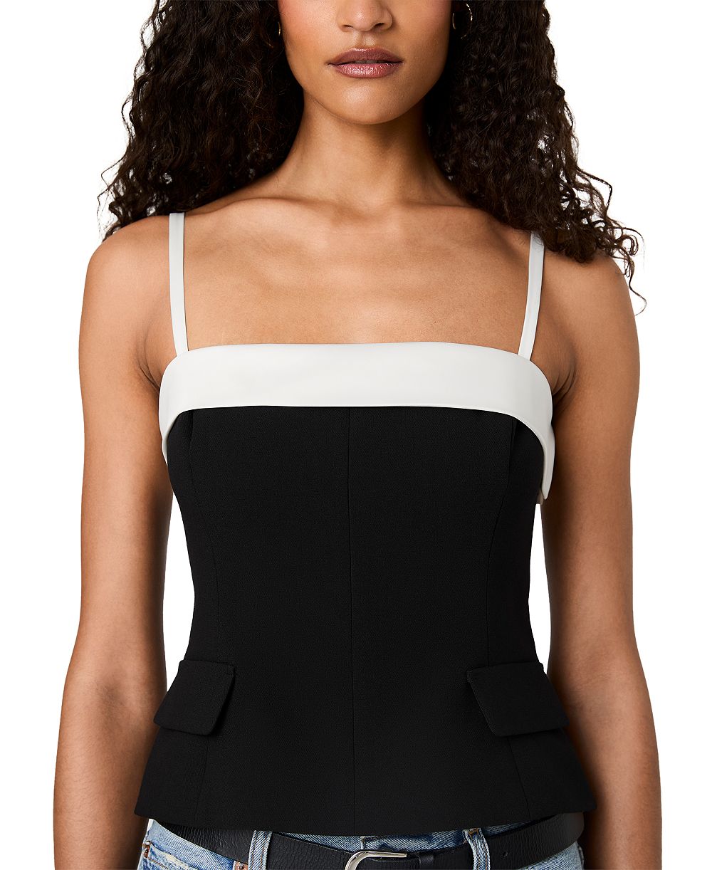 Женский топ French Connection Azra x Carey Foldover Sleeveless Square-Neck Colorblock