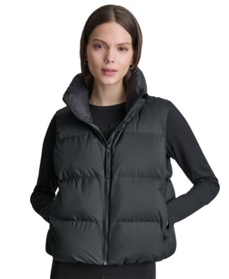 Женский стеганый жилет DKNY Sport с воротником-стойкой
