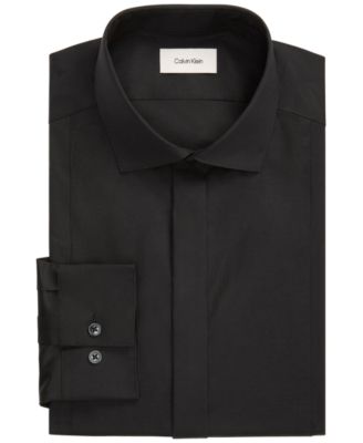 Calvin Klein Men's Tailored Occasion Slim-Fit Stretch Pique Bib Dress Shirt