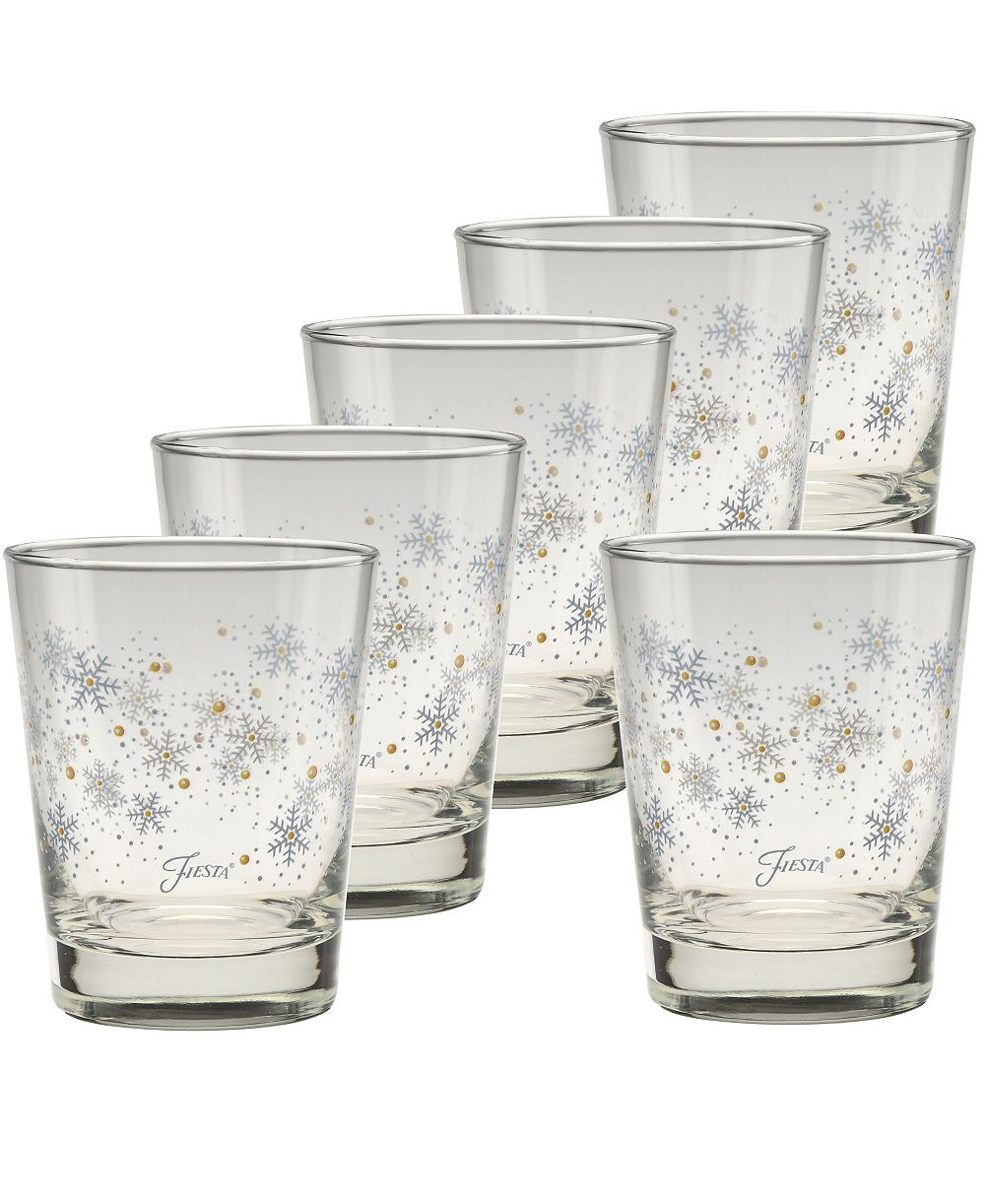 Fiesta Snowflakes набор из 6 стаканов для коктейлей Double Old Fashioned