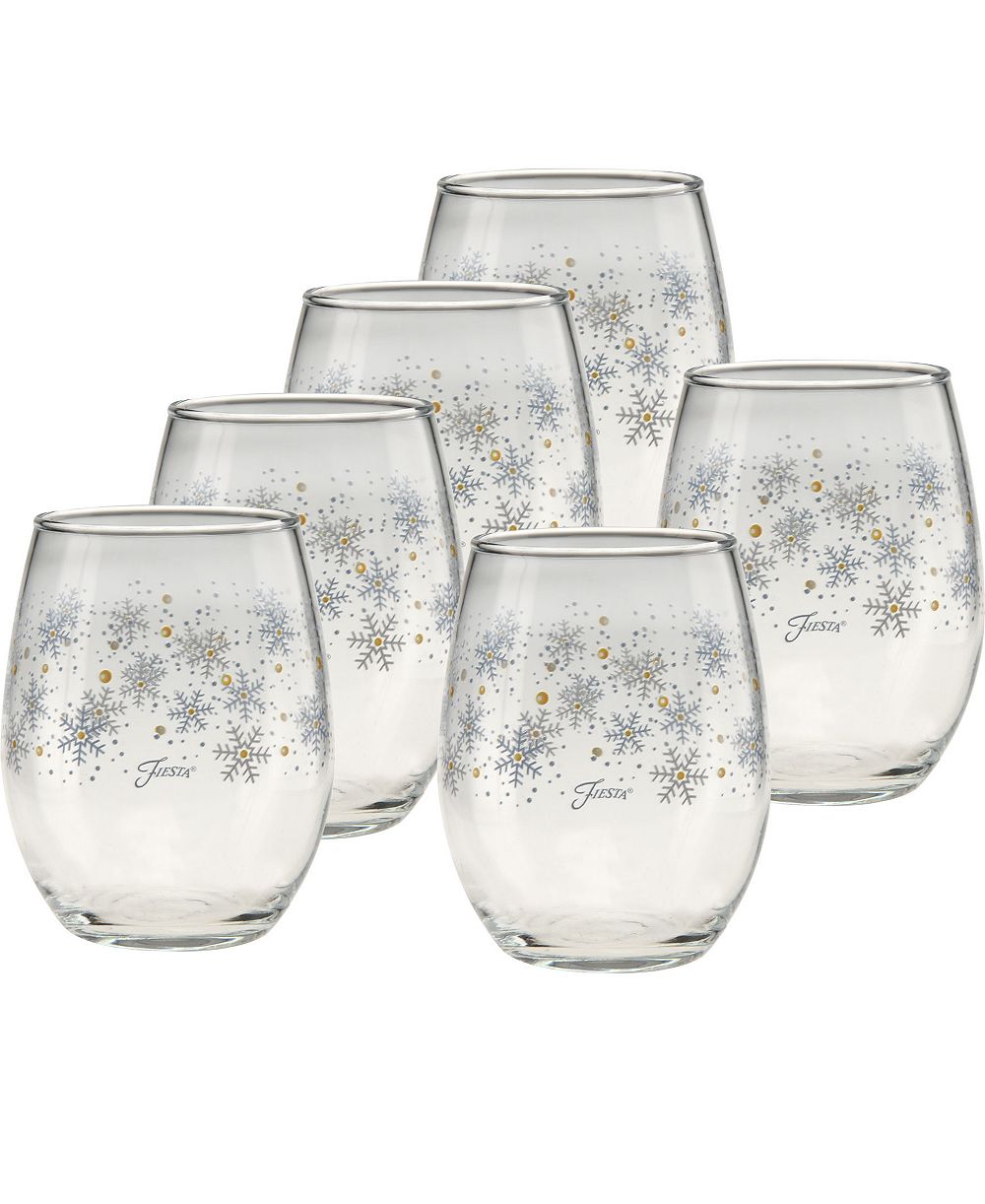 Набор бесцветных винных бокалов Fiesta Snowflakes, 6 шт.