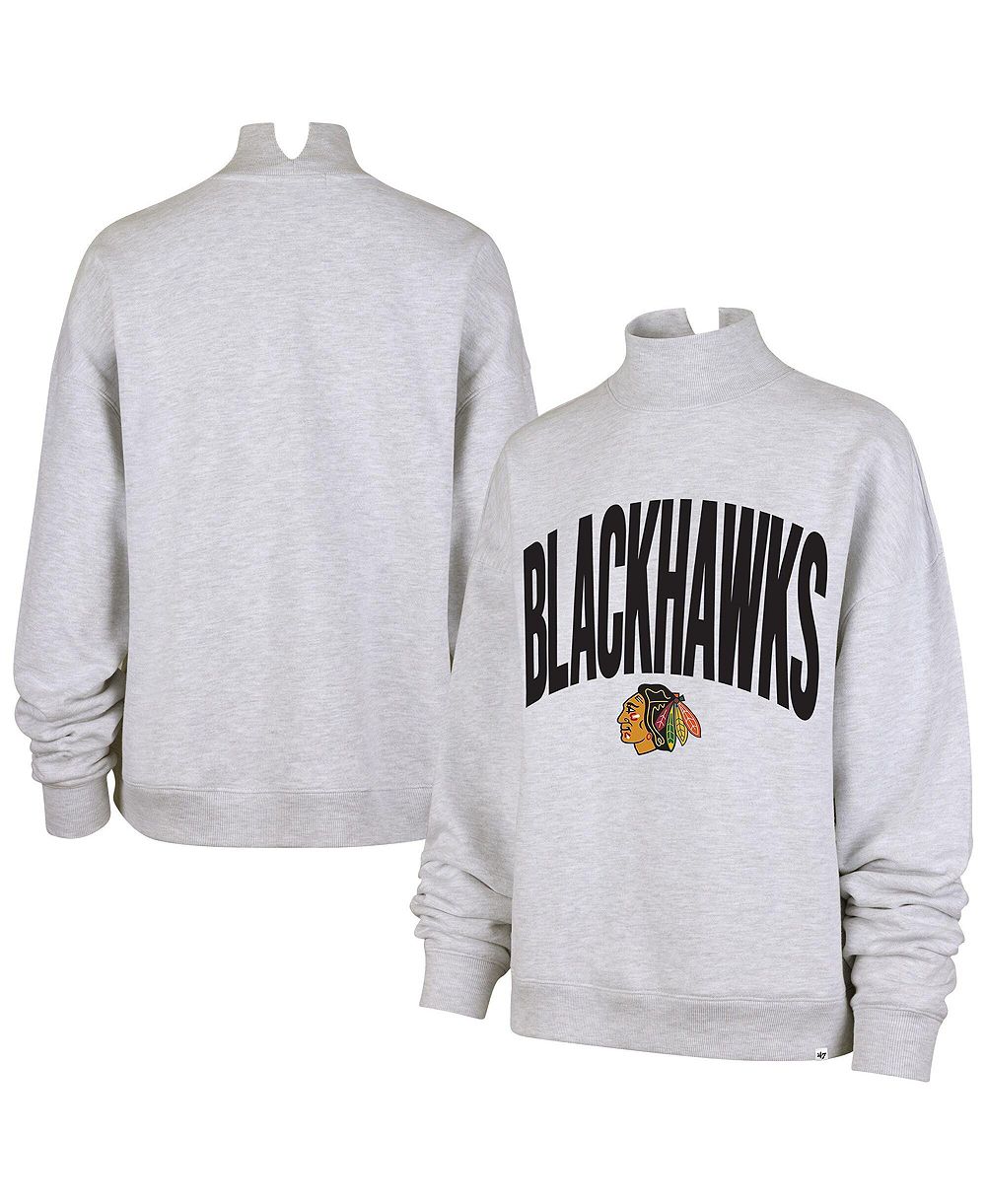 '47 Brand Women's Heather Gray Chicago Blackhawks Subtle Muse Sweatshirt
