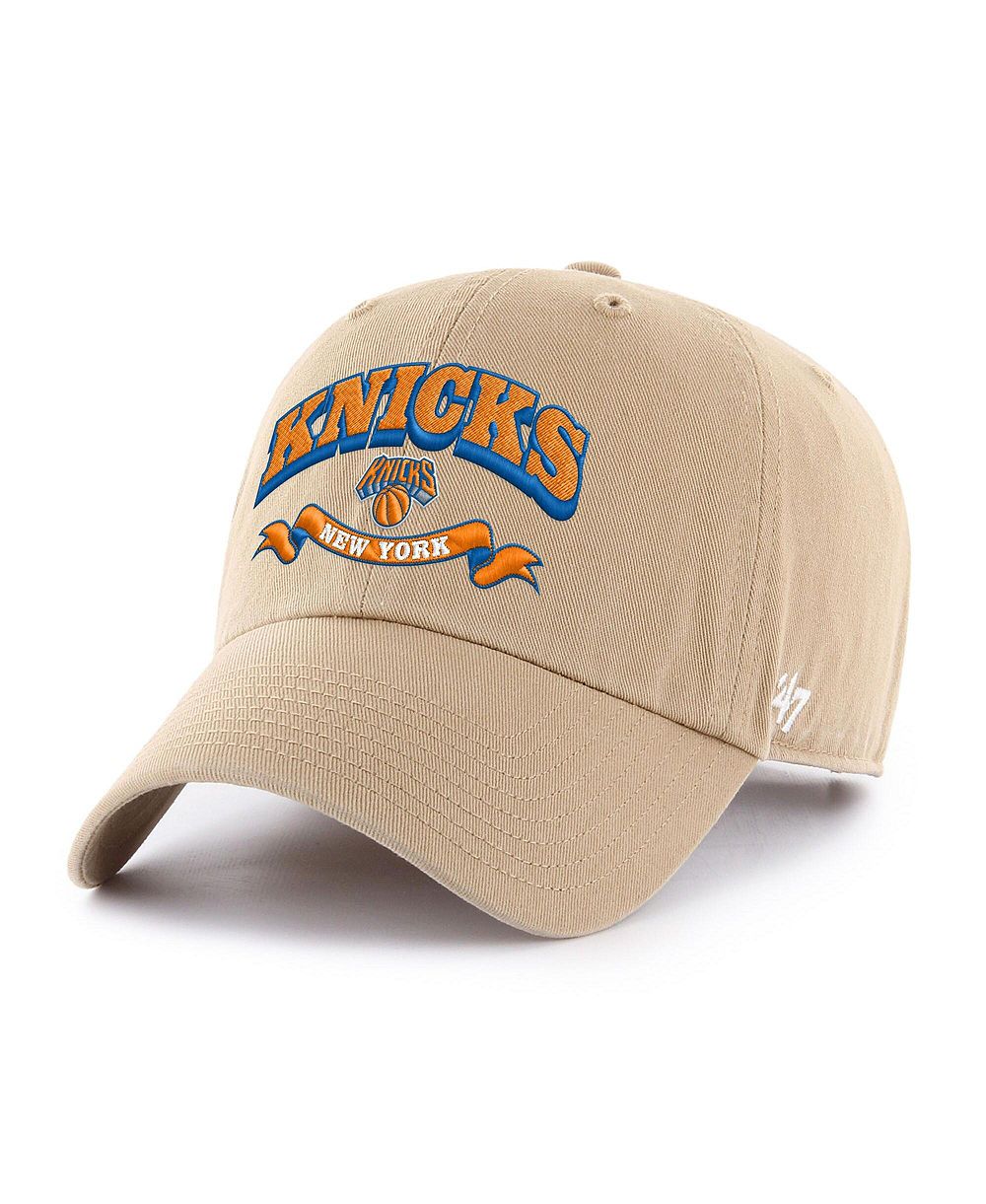 Мужская регулируемая кепка '47 Brand Khaki New York Knicks Fast Break Chase Region Clean Up