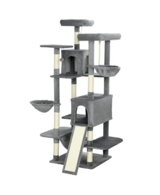 Кошачий игровой комплекс RUIE 69 Inch Tower с 2 домиками, 3 гамаками и 8 когтеточками