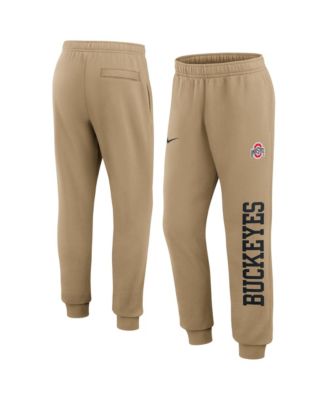 Мужской джоггеры Nike Beige Ohio State Buckeyes Primetime Club Fleece