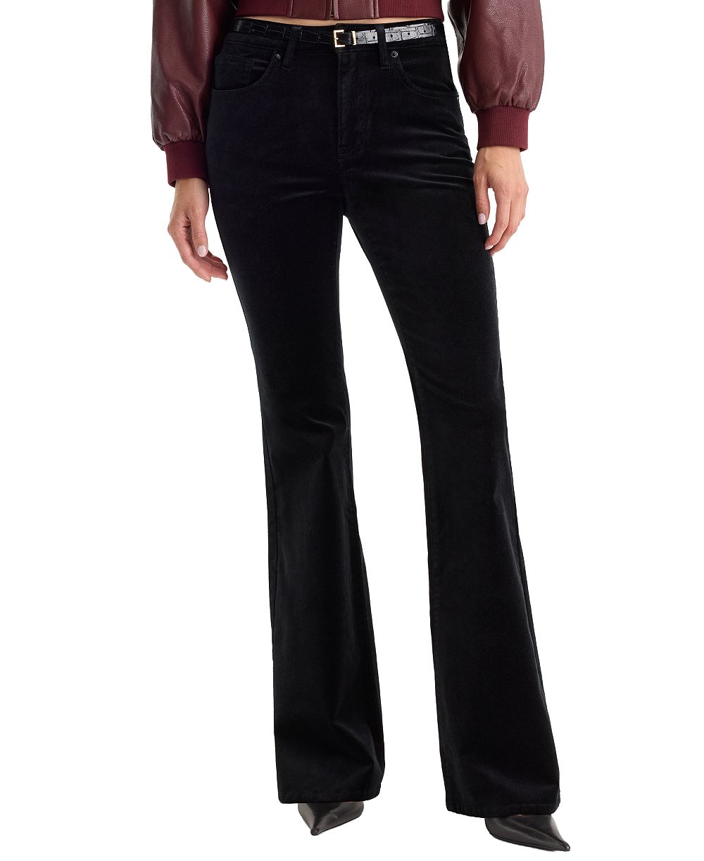 Good American Women's Good Legs High-Waisted Velvet Flare Jeans