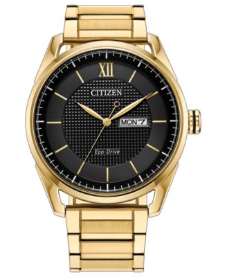 Мужские классические наручные часы Citizen Gold-Tone Stainless Steel Bracelet 42mm
