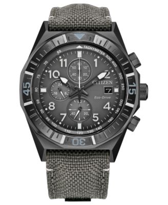 Citizen Мужские спортивные часы Nighthawk Gray Nylon Strap, 42mm