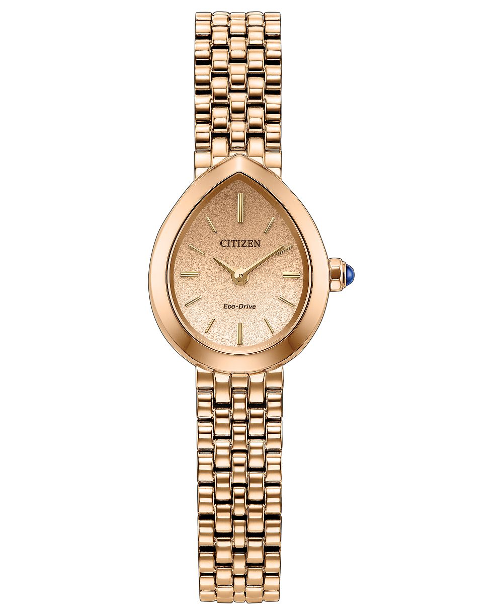 Citizen Женские часы Mini Rainell со стальным браслетом цвета розового золота, 20mm