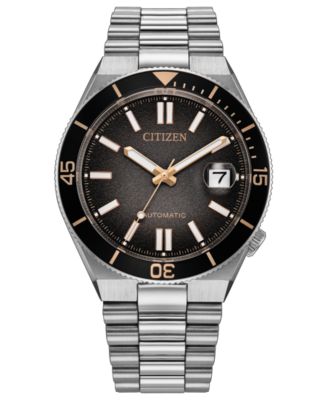 Citizen Men's Special Edition Automatic Tsuyosa Shore Silver-Tone Stainless Steel Bracelet Watch 40mm